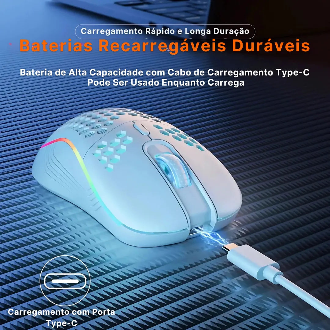 Mouse com Iluminação RGB e Alta Performance Gamer - GlowMotion | Innova Fácil