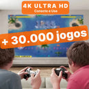 Projetor Android 11 com Controle Sem Fio, Imagem 4K e Cartão 64GB com Jogos | Innova Fácil