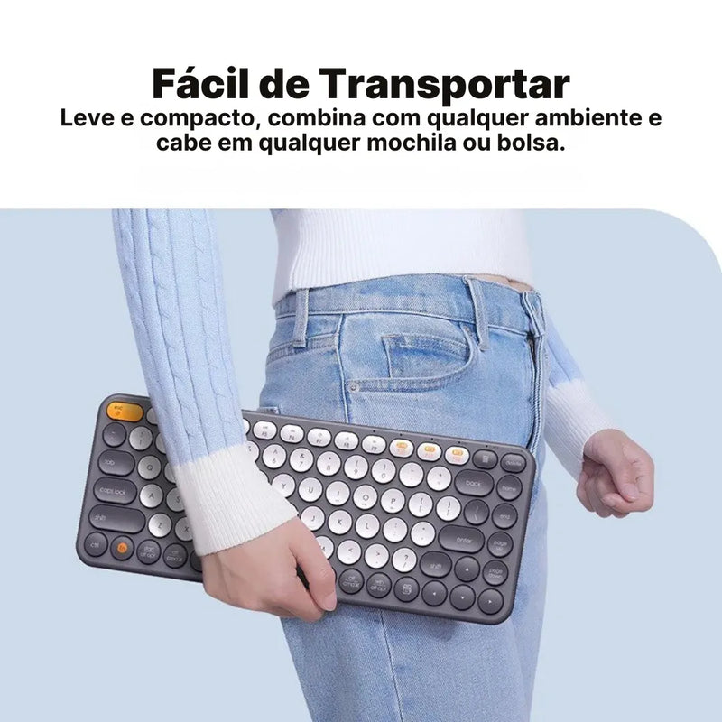 Teclado Numérico K01B Sem Fio 3 em 1  com Conexão Bluetooth | Innova Fácil