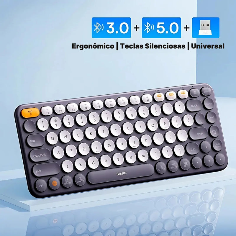 Teclado Numérico K01B Sem Fio 3 em 1  com Conexão Bluetooth | Innova Fácil