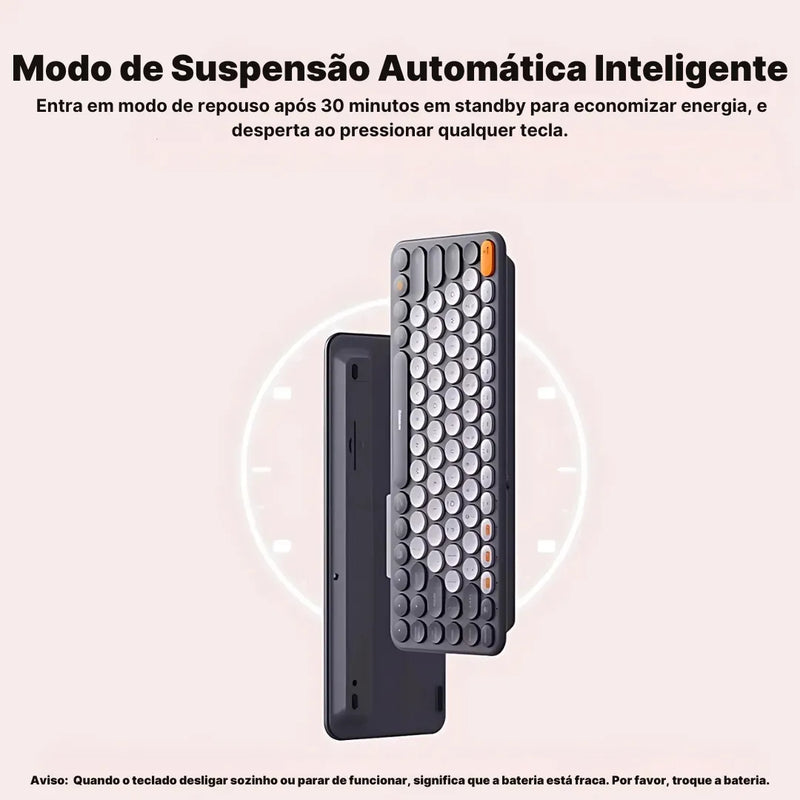 Teclado Numérico K01B Sem Fio 3 em 1  com Conexão Bluetooth | Innova Fácil