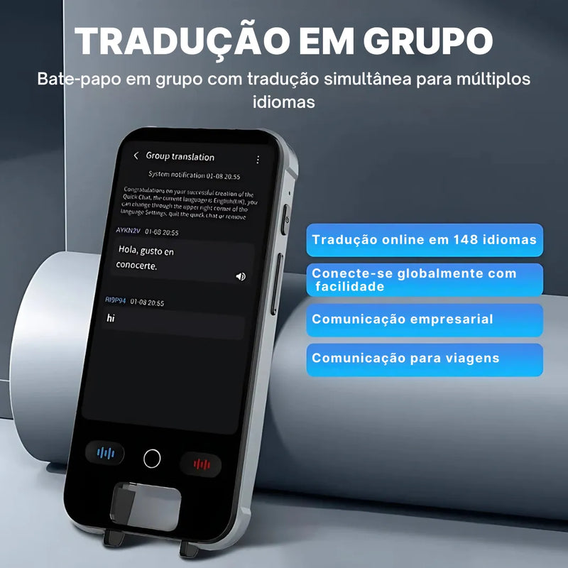 Tradutor Portátil Inteligente S25 148 Idiomas com Suporte Offline | Innova Fácil