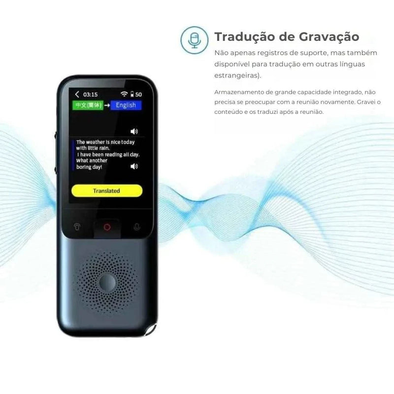 Tradutor Portátil Inteligente – Tradução De Voz E Texto Em 138 Idiomas | Innova Fácil