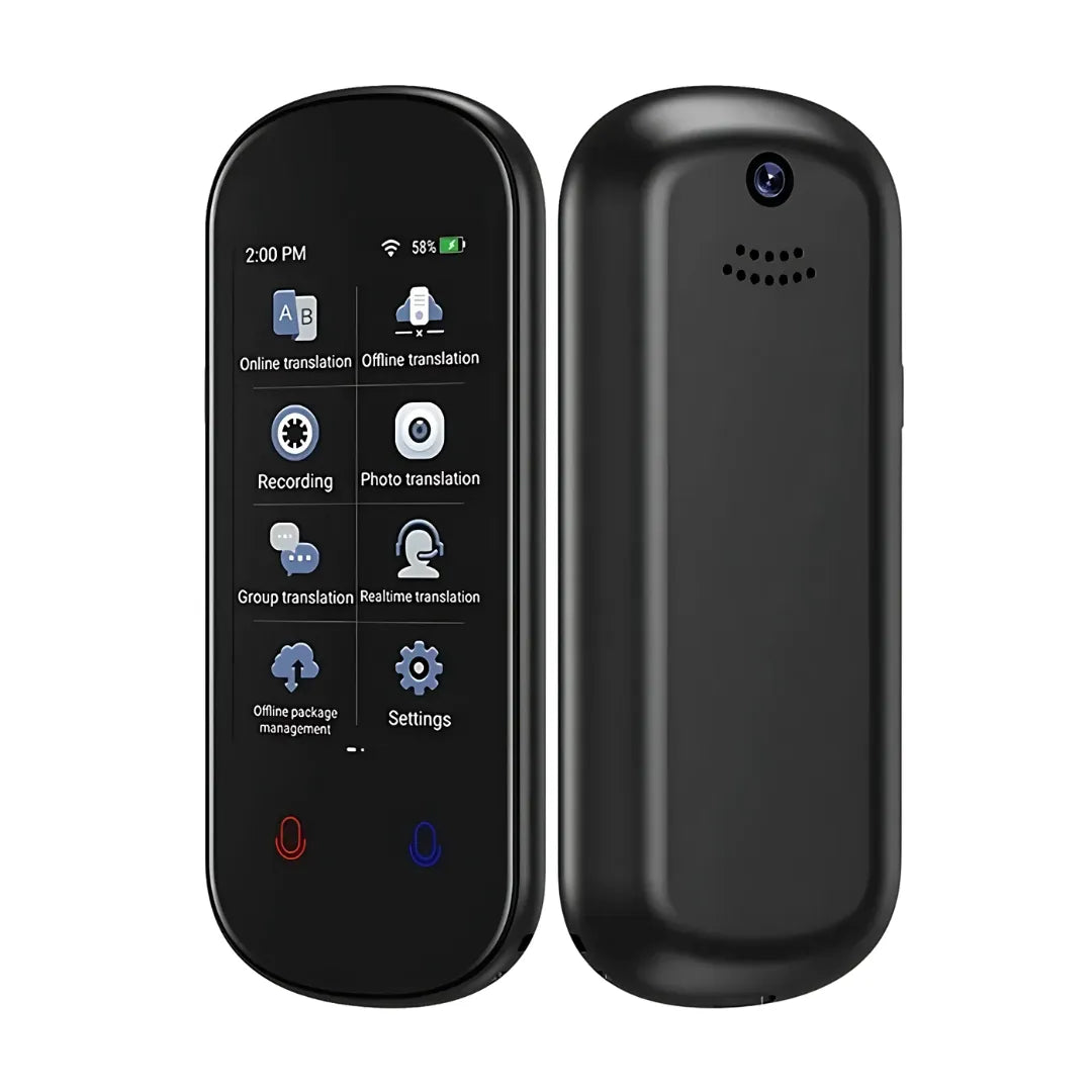 Tradutor de Voz Instantâneo Z2 com IA, 139 Idiomas, Tela Touch e Tradução Offline | Innova Fácil