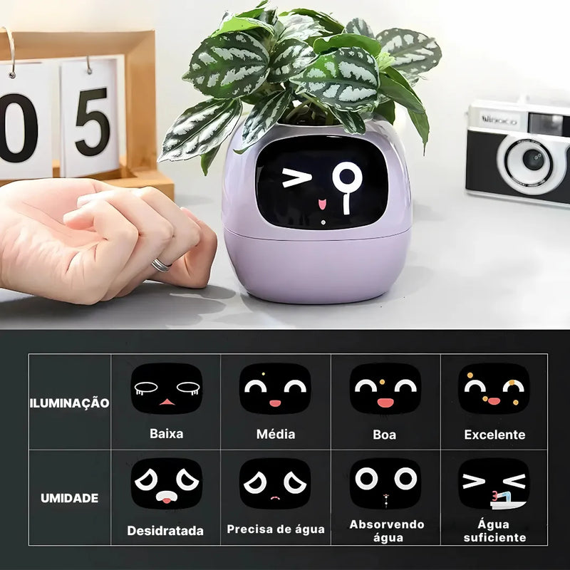 Vaso Inteligente Com Tela IPS, Sensor 7 em 1 e App Tuya Smart Life | Innova Fácil