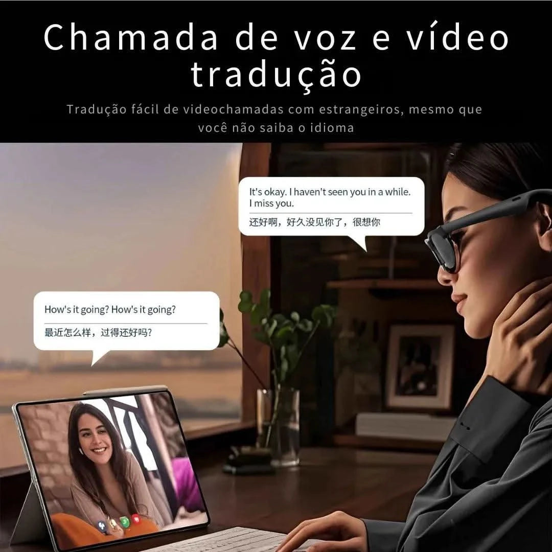 Óculos Tradutores SoundView XG88 Pro – Tradução Instantânea e Áudio Hi-Fi | Innova Fácil