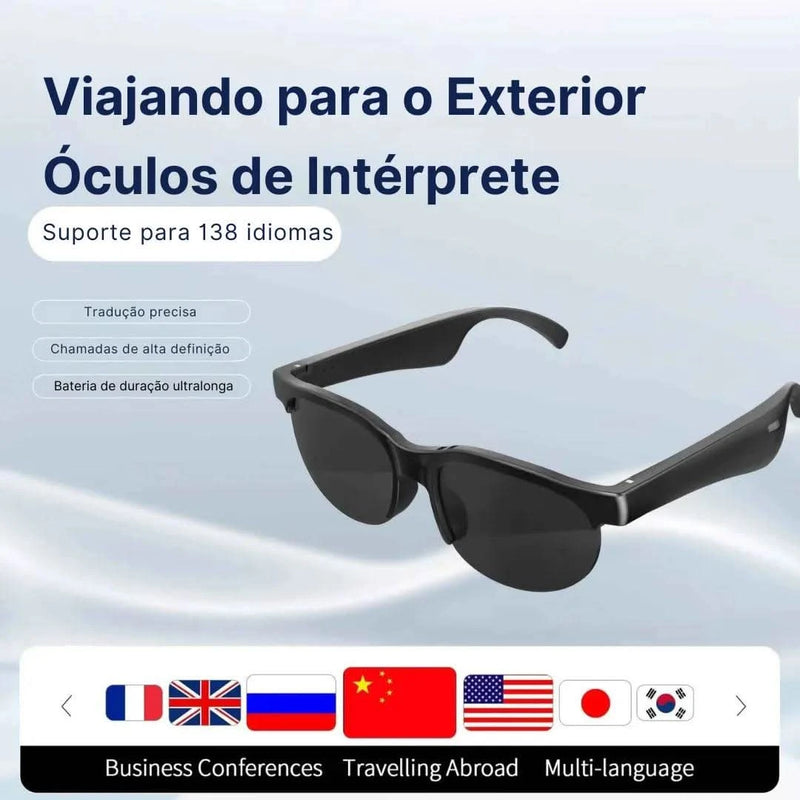 Óculos Tradutores SoundView XG88 Pro – Tradução Instantânea e Áudio Hi-Fi | Innova Fácil